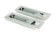 From The Anvil - Polished Chrome 175mm Plain Rectangular Pull - Privacy Set | Sku. 47181 | Trade Door Handles.
