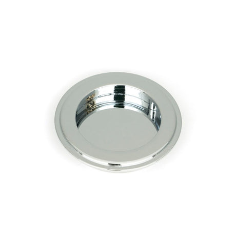 From The Anvil - Polished Chrome 75mm Art Deco Round Pull | Sku. 47184 | Trade Door Handles.