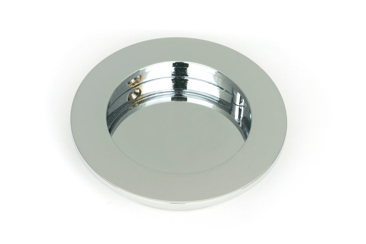 From The Anvil - Polished Chrome 75mm Plain Round Pull | Sku. 47186 | Trade Door Handles.