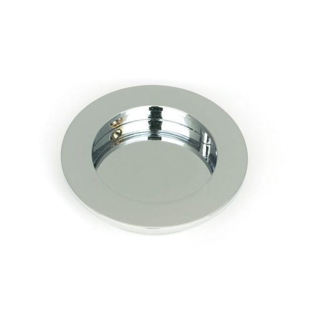 From The Anvil - Polished Chrome 75mm Plain Round Pull | Sku. 47186 | Trade Door Handles.
