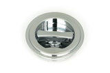 From The Anvil - Polished Chrome 60mm Art Deco Round Pull - Privacy Set | Sku. 47187 | Trade Door Handles.