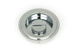 From The Anvil - Polished Chrome 60mm Art Deco Round Pull - Privacy Set | Sku. 47187 | Trade Door Handles.