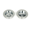 From The Anvil - Polished Chrome 60mm Art Deco Round Pull - Privacy Set | Sku. 47187 | Trade Door Handles.