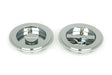 From The Anvil - Polished Chrome 75mm Art Deco Round Pull - Privacy Set | Sku. 47188 | Trade Door Handles.