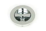 From The Anvil - Polished Chrome 60mm Plain Round Pull - Privacy Set | Sku. 47189 | Trade Door Handles.
