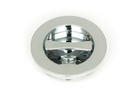 From The Anvil - Polished Chrome 60mm Plain Round Pull - Privacy Set | Sku. 47189 | Trade Door Handles.