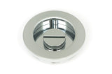 From The Anvil - Polished Chrome 60mm Plain Round Pull - Privacy Set | Sku. 47189 | Trade Door Handles.