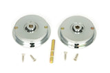 From The Anvil - Polished Chrome 60mm Plain Round Pull - Privacy Set | Sku. 47189 | Trade Door Handles.