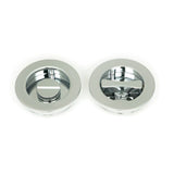 From The Anvil - Polished Chrome 60mm Plain Round Pull - Privacy Set | Sku. 47189 | Trade Door Handles.