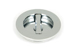 From The Anvil - Polished Chrome 75mm Plain Round Pull - Privacy Set | Sku. 47190 | Trade Door Handles.