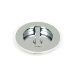 From The Anvil - Polished Chrome 75mm Plain Round Pull - Privacy Set | Sku. 47190 | Trade Door Handles.