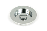 From The Anvil - Polished Chrome 75mm Plain Round Pull - Privacy Set | Sku. 47190 | Trade Door Handles.