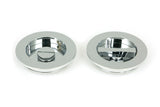 From The Anvil - Polished Chrome 75mm Plain Round Pull - Privacy Set | Sku. 47190 | Trade Door Handles.