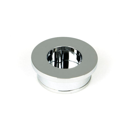 From The Anvil - Polished Chrome 34mm Round Finger Edge Pull | Sku. 47192 | Trade Door Handles.