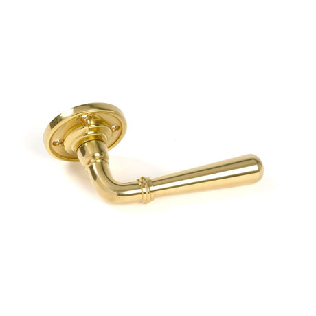 From The Anvil - Polished Brass Newbury Lever on Rose Set | Sku. 47193 | Trade Door Handles.
