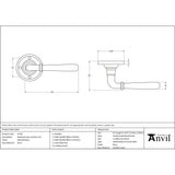 From The Anvil - Polished Brass Newbury Lever on Rose Set | Sku. 47193 | Trade Door Handles.