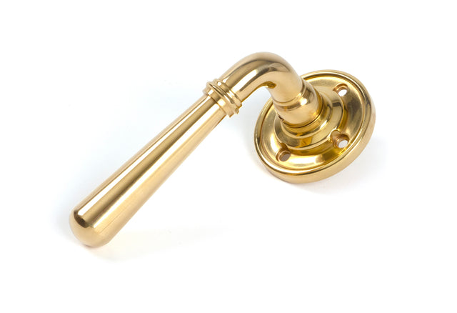 From The Anvil - Polished Brass Newbury Lever on Rose Set | Sku. 47193 | Trade Door Handles.
