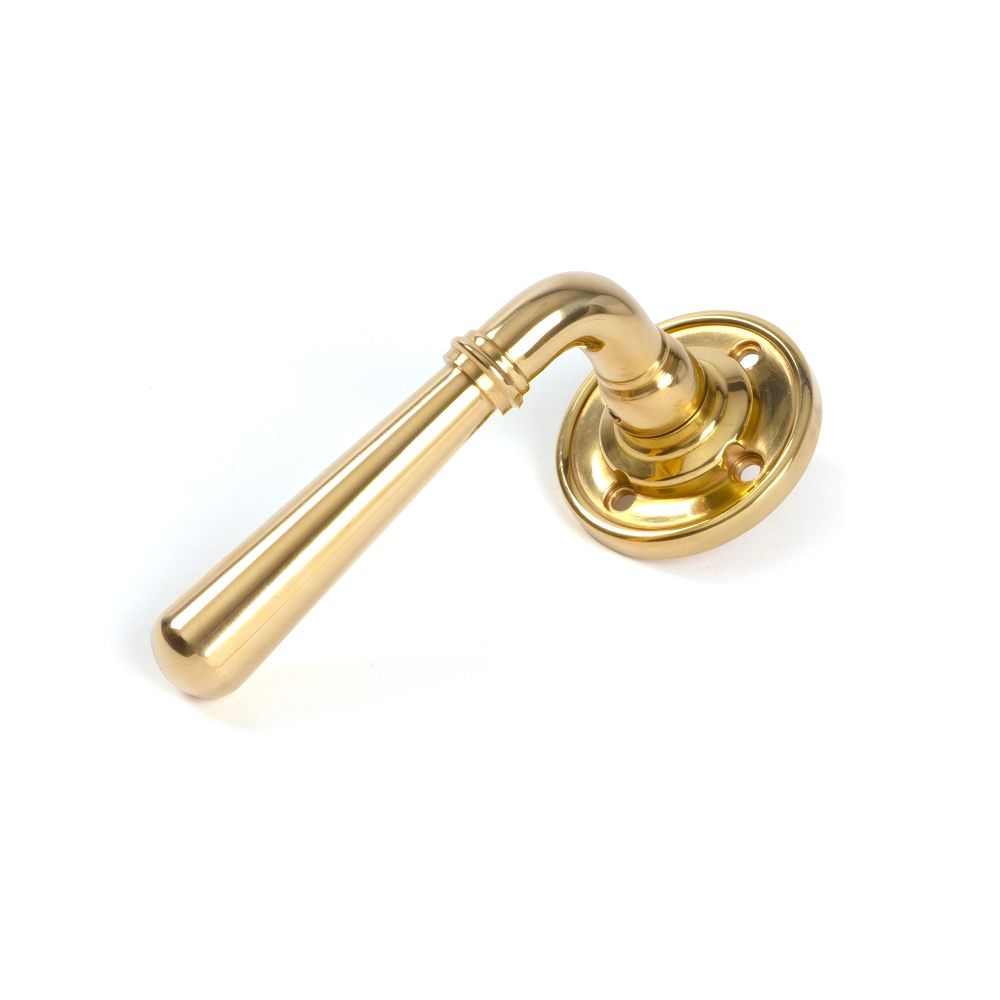 From The Anvil - Polished Brass Newbury Lever on Rose Set | Sku. 47193 | Trade Door Handles.