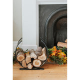 From The Anvil - Matt Black Curved Log Holder - Small | Sku. 47209 | Trade Door Handles.
