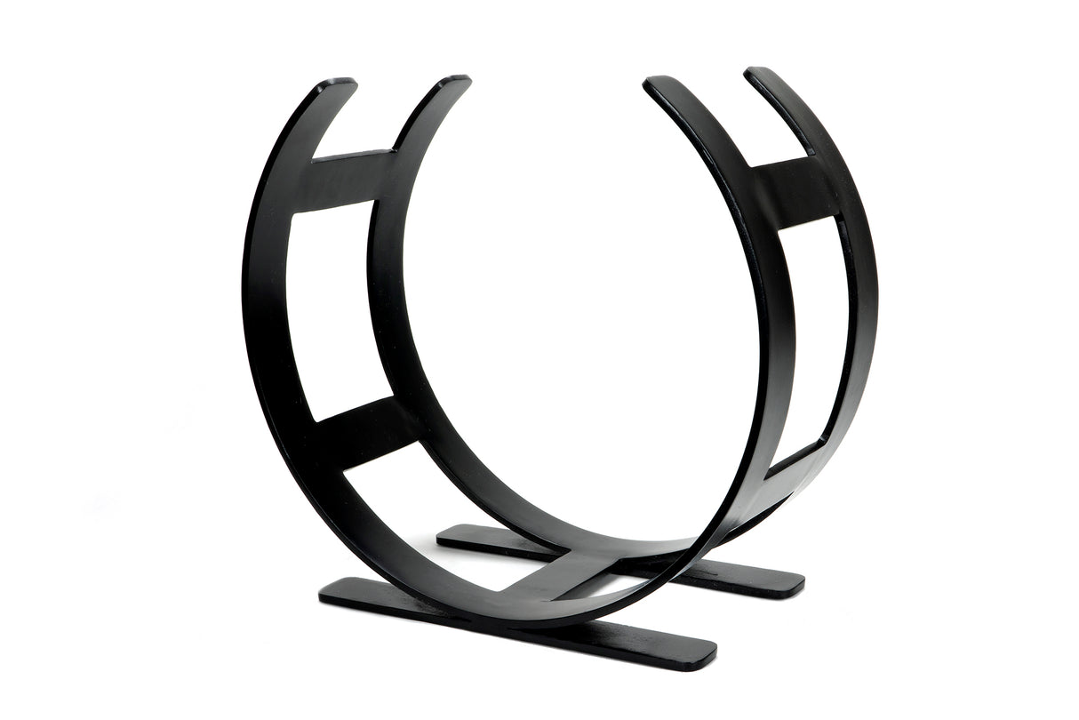From The Anvil - Matt Black Curved Log Holder - Small | Sku. 47209 | Trade Door Handles.