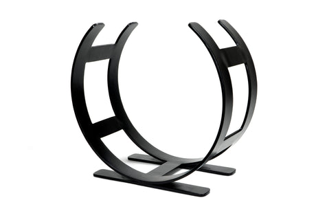 From The Anvil - Matt Black Curved Log Holder - Small | Sku. 47209 | Trade Door Handles.
