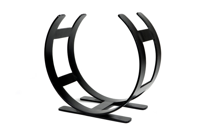 From The Anvil - Matt Black Curved Log Holder - Small | Sku. 47209 | Trade Door Handles.