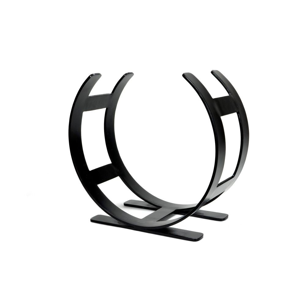 From The Anvil - Matt Black Curved Log Holder - Small | Sku. 47209 | Trade Door Handles.