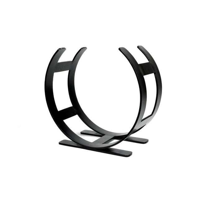 From The Anvil - Matt Black Curved Log Holder - Small | Sku. 47209 | Trade Door Handles.