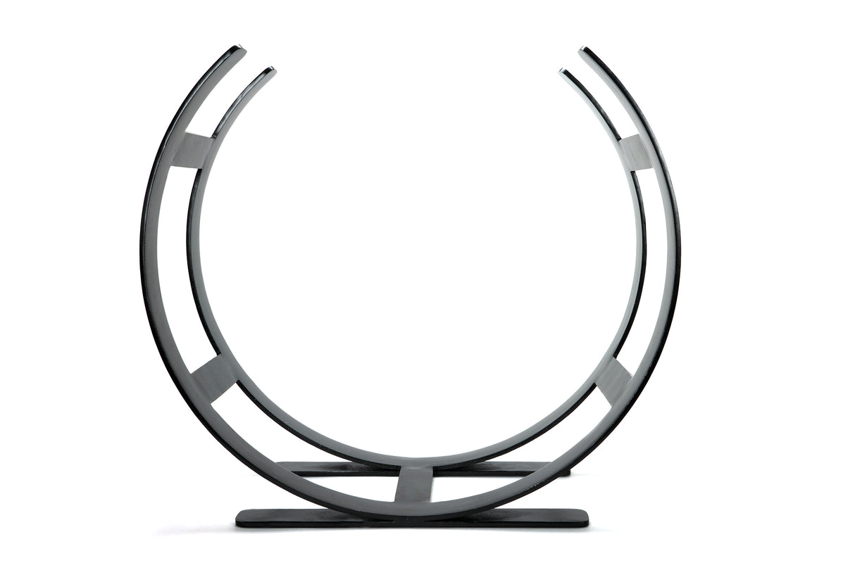 From The Anvil - Matt Black Curved Log Holder - Large | Sku. 47211 | Trade Door Handles.