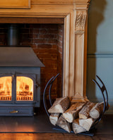 From The Anvil - Matt Black Curved Log Holder - Large | Sku. 47211 | Trade Door Handles.