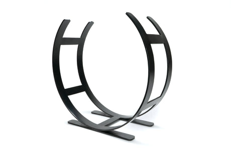 From The Anvil - Matt Black Curved Log Holder - Large | Sku. 47211 | Trade Door Handles.