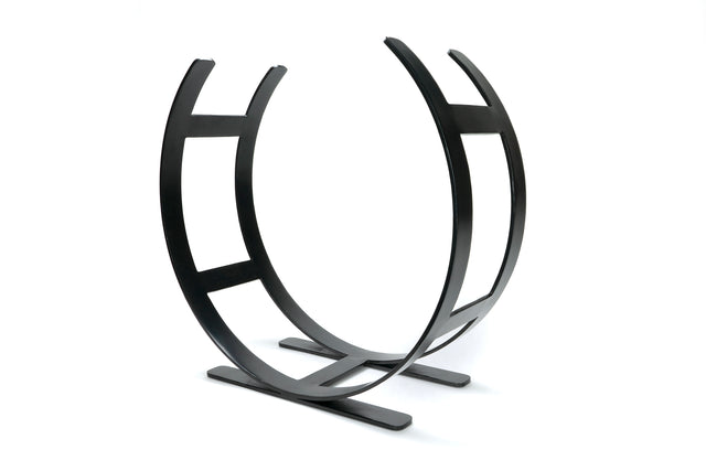From The Anvil - Matt Black Curved Log Holder - Large | Sku. 47211 | Trade Door Handles.
