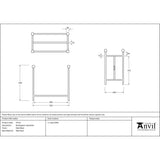 From The Anvil - Matt Black Rectangular Log Holder | Sku. 47213 | Trade Door Handles.