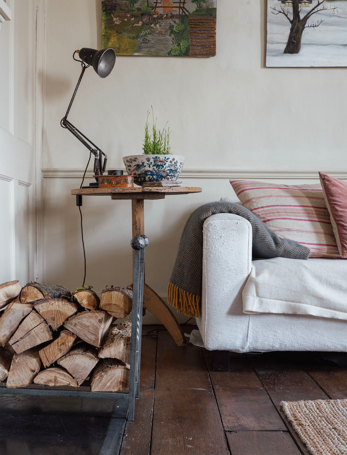 From The Anvil - Pewter Rectangular Log Holder | Sku. 47214 | Trade Door Handles.