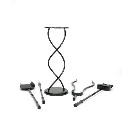 From The Anvil - Matt Black Spiral Companion Set - Avon Tools | Sku. 47215 | Trade Door Handles.