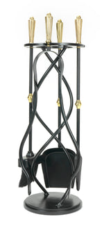 From The Anvil - Matt Black Spiral Companion Set - Hinton Tools | Sku. 47217 | Trade Door Handles.