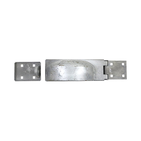 This is an image of Timco - Padlock Protection Bar - Heavy Duty - Right - Hot Dipped Galvanised 7 1/2" (1 Each TIMbag) 478741