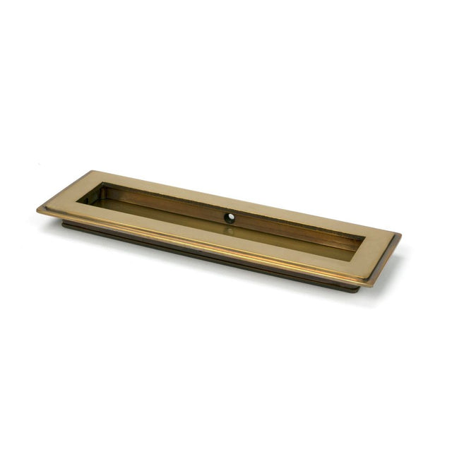 From The Anvil - Aged Brass 175mm Art Deco Rectangular Pull | Sku. 48300 | Trade Door Handles.