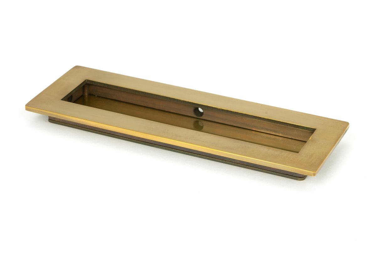 From The Anvil - Aged Brass 175mm Plain Rectangular Pull | Sku. 48306 | Trade Door Handles.