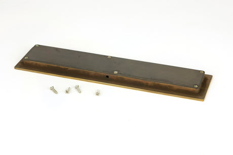 From The Anvil - Aged Brass 250mm Plain Rectangular Pull | Sku. 48307 | Trade Door Handles.