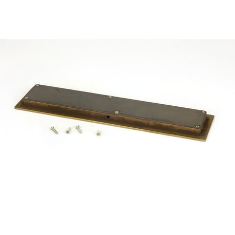 From The Anvil - Aged Brass 250mm Plain Rectangular Pull | Sku. 48307 | Trade Door Handles.