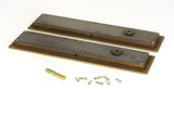 From The Anvil - Aged Brass 250mm Art Deco Rectangular Pull - Privacy Set | Sku. 48309 | Trade Door Handles.