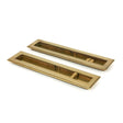 From The Anvil - Aged Brass 250mm Art Deco Rectangular Pull - Privacy Set | Sku. 48309 | Trade Door Handles.
