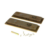 From The Anvil - Aged Brass 175mm Plain Rectangular Pull - Privacy Set | Sku. 48314 | Trade Door Handles.