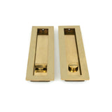 From The Anvil - Aged Brass 250mm Plain Rectangular Pull - Privacy Set | Sku. 48315 | Trade Door Handles.