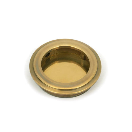 From The Anvil - Aged Brass 60mm Art Deco Round Pull | Sku. 48316 | Trade Door Handles.