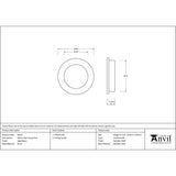 From The Anvil - Aged Brass 60mm Plain Round Pull | Sku. 48322 | Trade Door Handles.