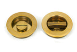 From The Anvil - Aged Brass 60mm Plain Round Pull - Privacy Set | Sku. 48330 | Trade Door Handles.