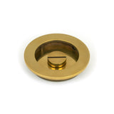 From The Anvil - Aged Brass 75mm Plain Round Pull - Privacy Set | Sku. 48331 | Trade Door Handles.