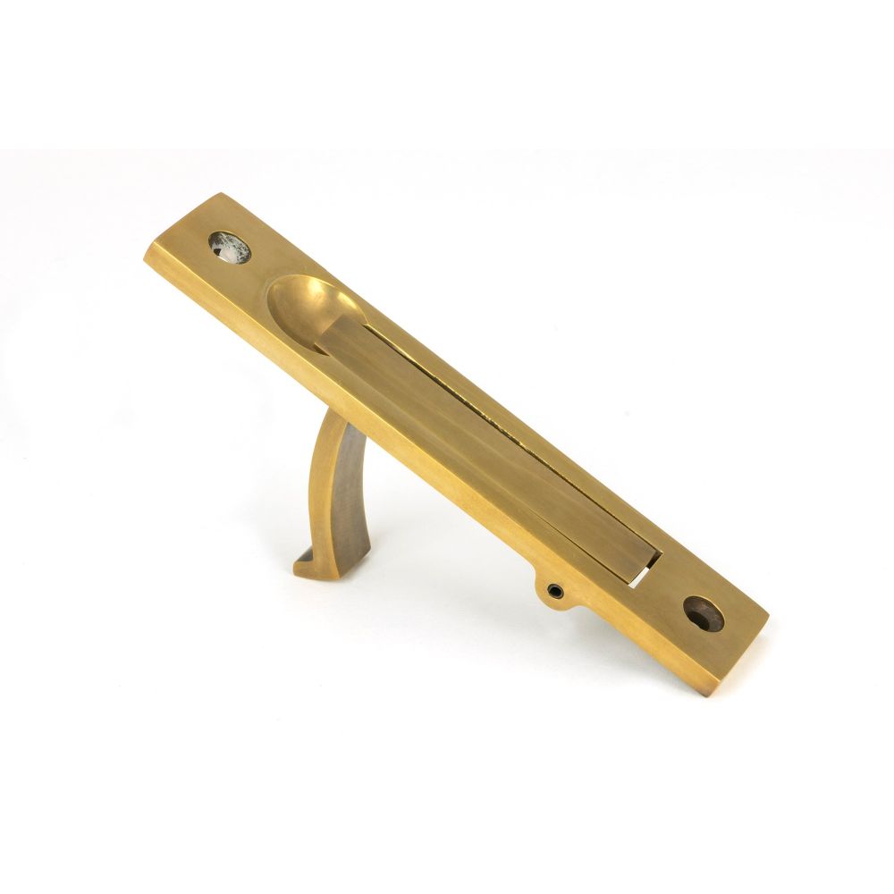 From The Anvil - Aged Brass 125mm x 25mm Edge Pull | Sku. 48332 | Trade Door Handles.